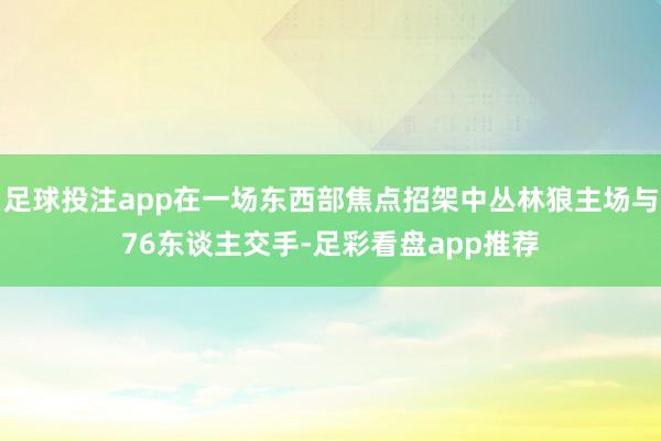 足球投注app在一场东西部焦点招架中丛林狼主场与76东谈主交手-足彩看盘app推荐