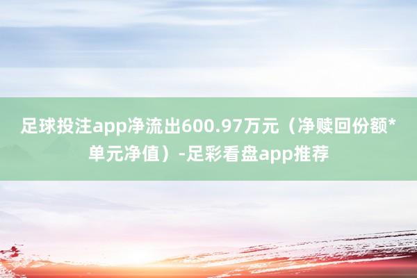 足球投注app净流出600.97万元（净赎回份额*单元净值）-足彩看盘app推荐