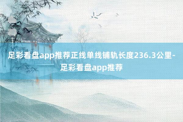 足彩看盘app推荐正线单线铺轨长度236.3公里-足彩看盘app推荐
