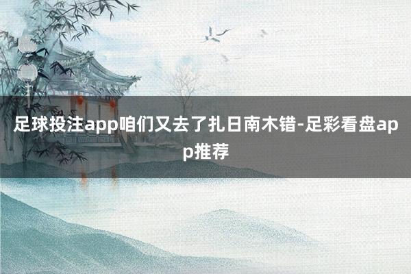足球投注app咱们又去了扎日南木错-足彩看盘app推荐