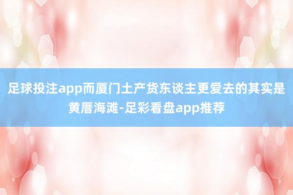 足球投注app而厦门土产货东谈主更爱去的其实是黄厝海滩-足彩看盘app推荐