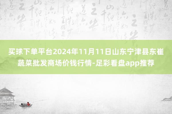 买球下单平台2024年11月11日山东宁津县东崔蔬菜批发商场价钱行情-足彩看盘app推荐