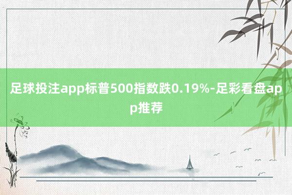 足球投注app标普500指数跌0.19%-足彩看盘app推荐