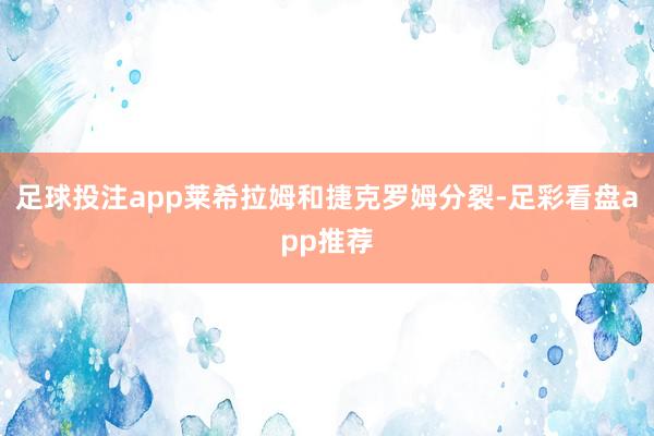 足球投注app莱希拉姆和捷克罗姆分裂-足彩看盘app推荐