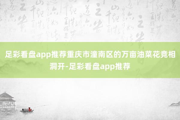 足彩看盘app推荐重庆市潼南区的万亩油菜花竞相洞开-足彩看盘app推荐