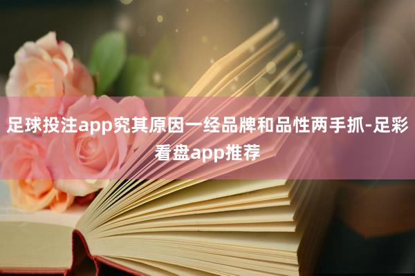 足球投注app究其原因一经品牌和品性两手抓-足彩看盘app推荐