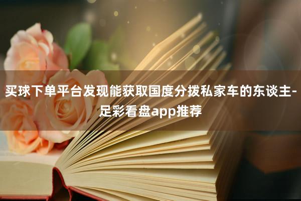 买球下单平台发现能获取国度分拨私家车的东谈主-足彩看盘app推荐